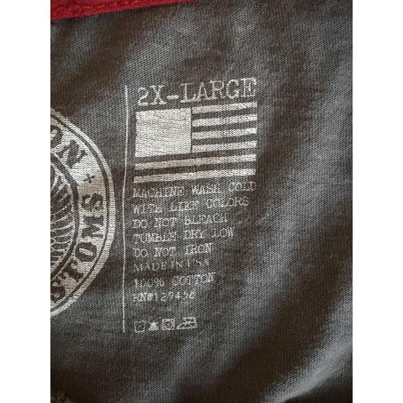 Affliction Shirt Mens 2XL Gray Live Fast Eagle Graphic Born to Rock Made USA - Picture 6 of 9